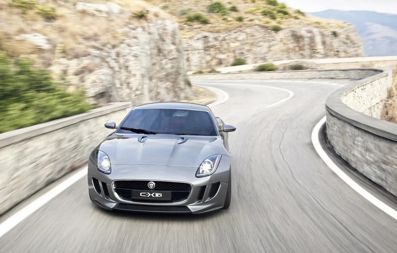 Photo wallpaper road, speed, Jaguar, cars, auto, 2011, hybrid, C-X16