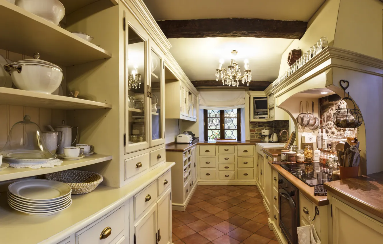 Photo wallpaper interior, kitchen, design. house, Provans style