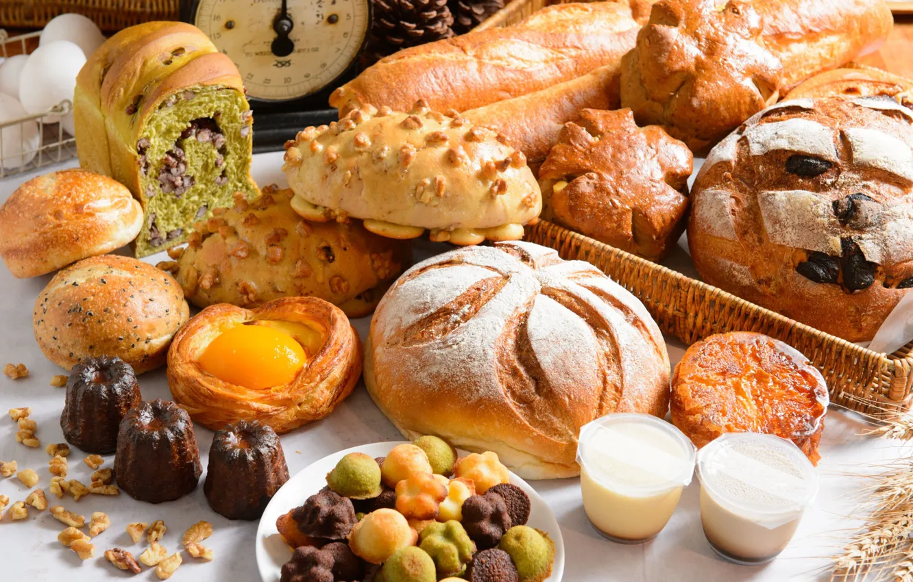 Photo wallpaper bread, cakes, cuts