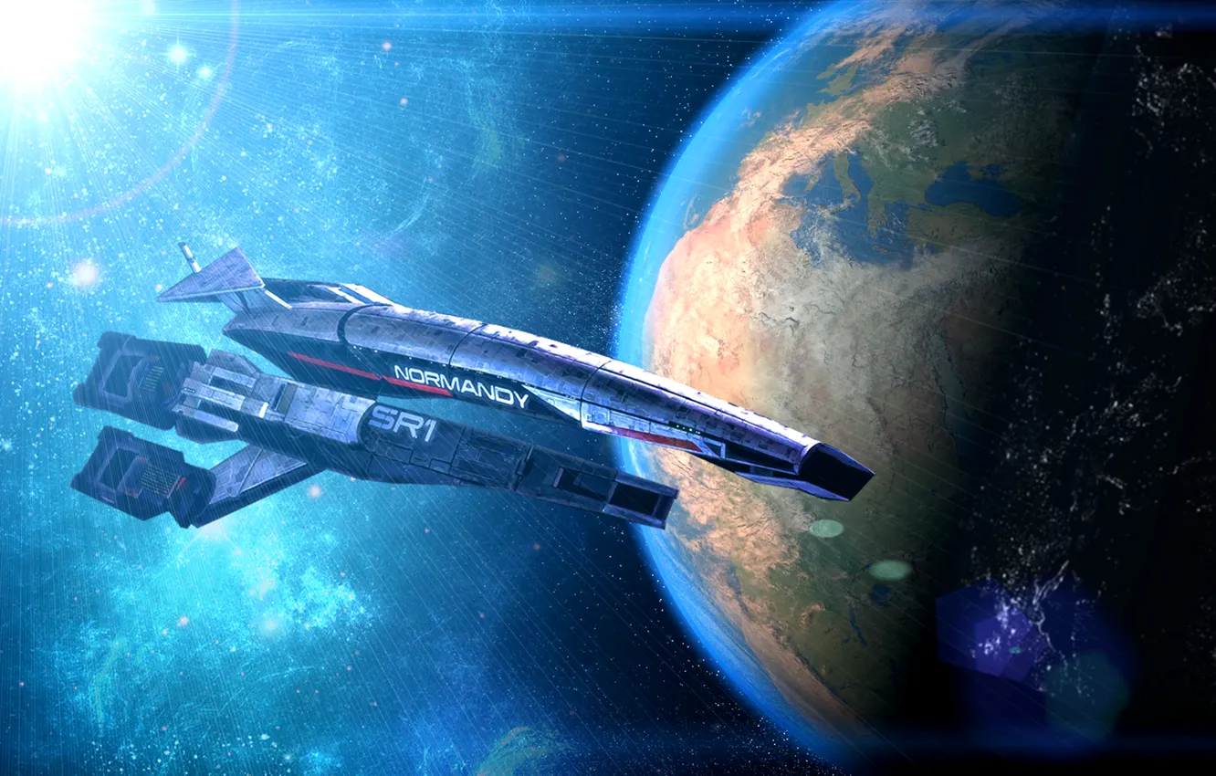 Photo wallpaper space, fiction, the game, planet, mass effect, different