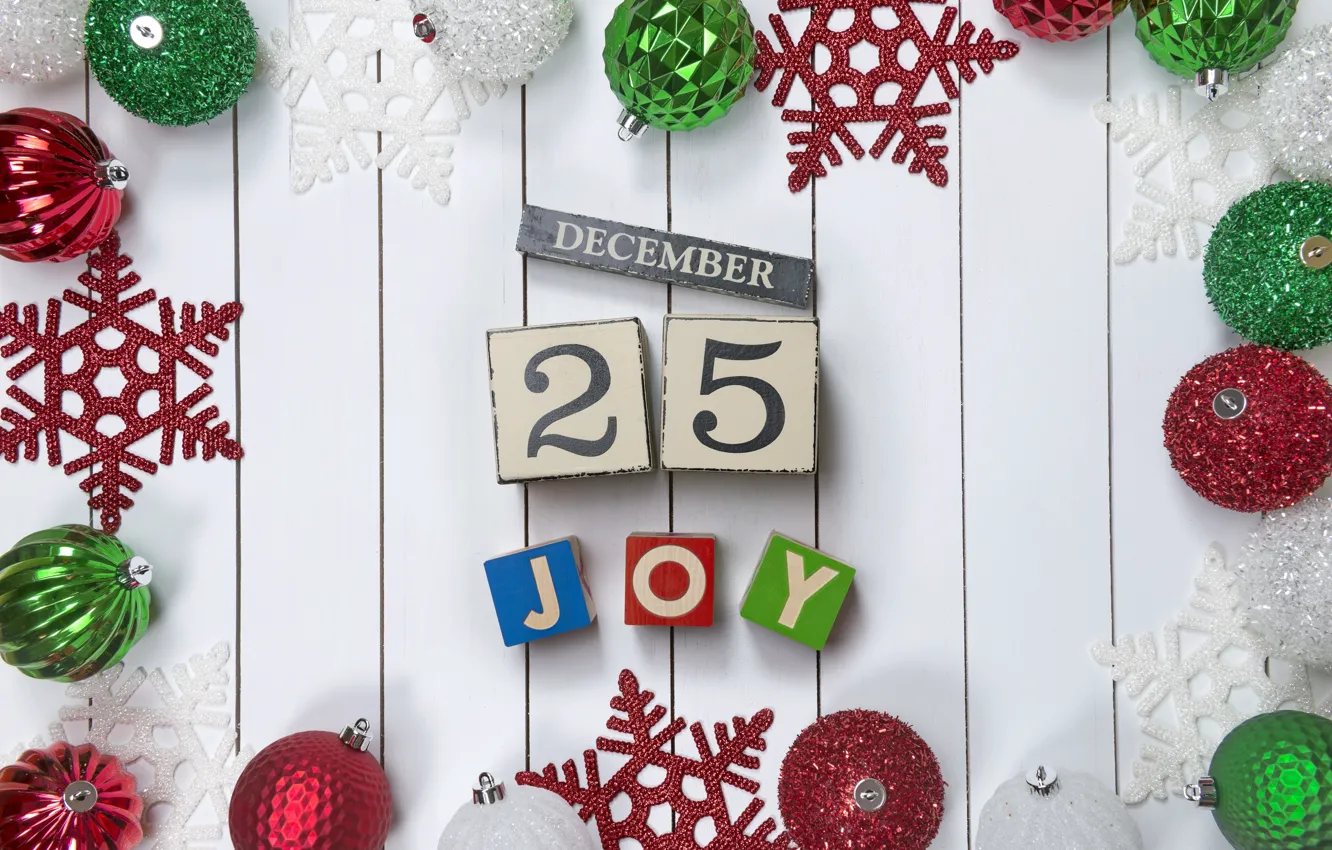 Photo wallpaper decoration, balls, new year, Christmas, Christmas, balls, decoration, Merry