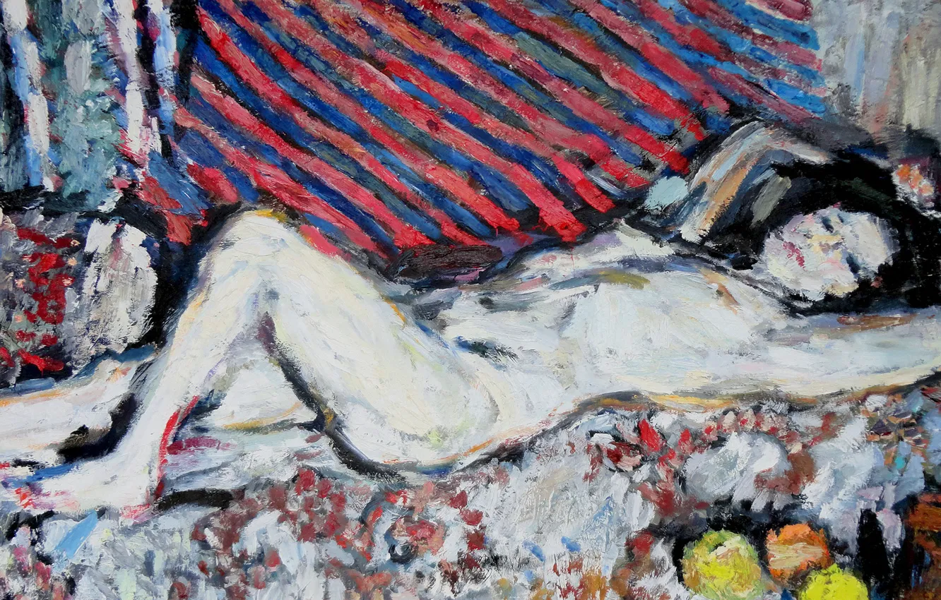 Photo wallpaper apples, brunette, 2012, Figure, Nude, Peter Petyaev