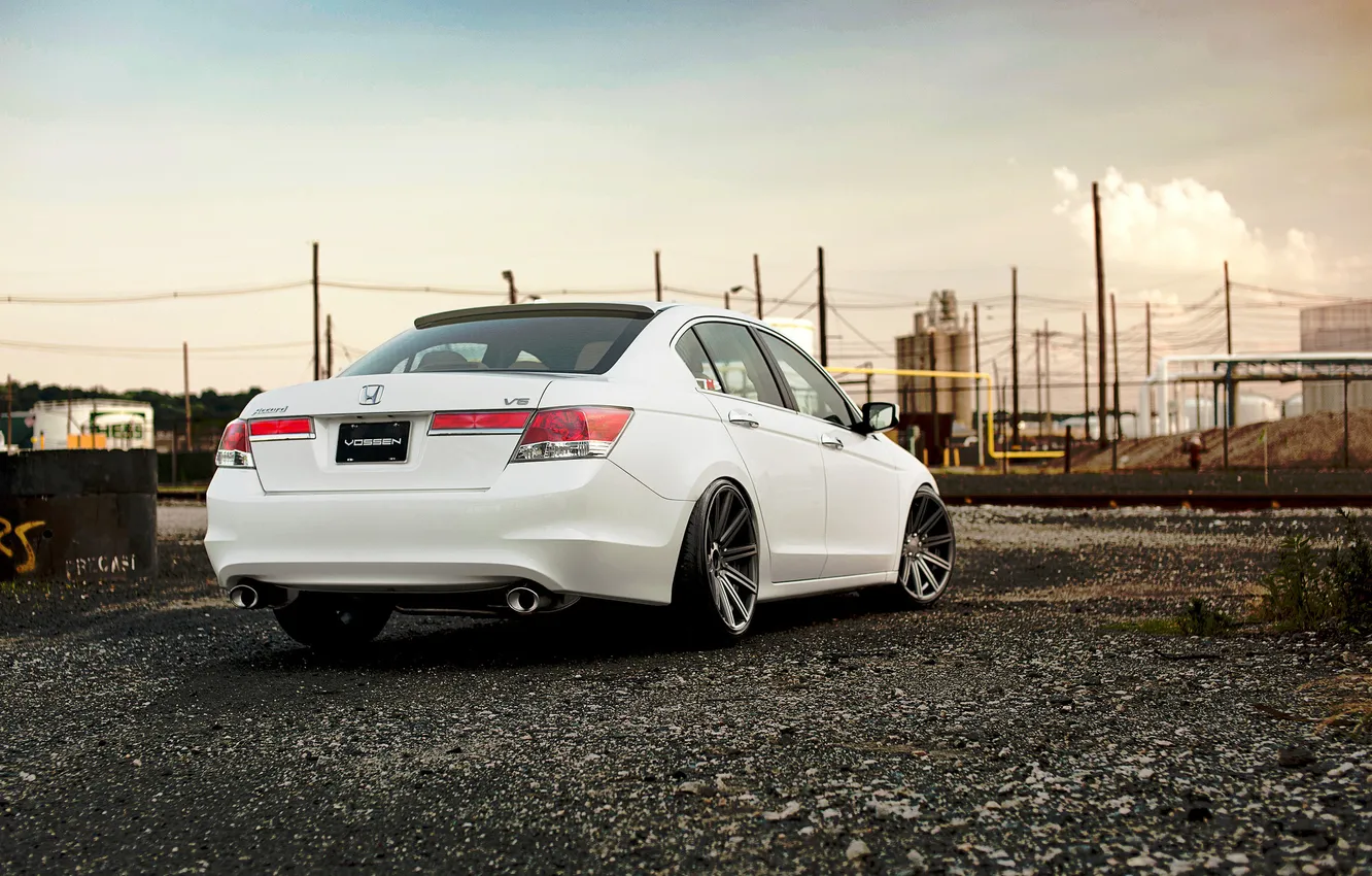 Photo wallpaper white, Honda, Accord, Honda, chord, Vossen
