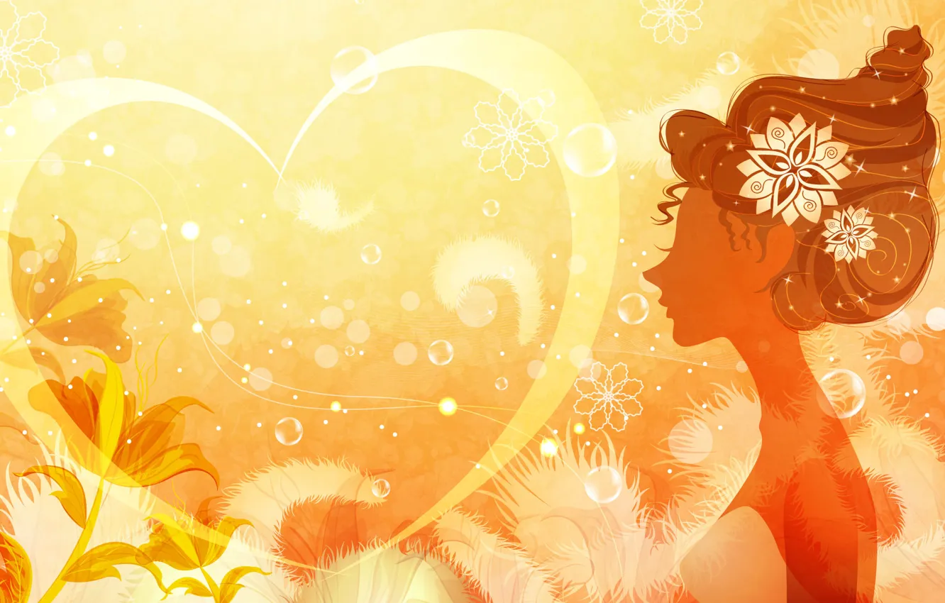 Photo wallpaper background, silhouette, digital art