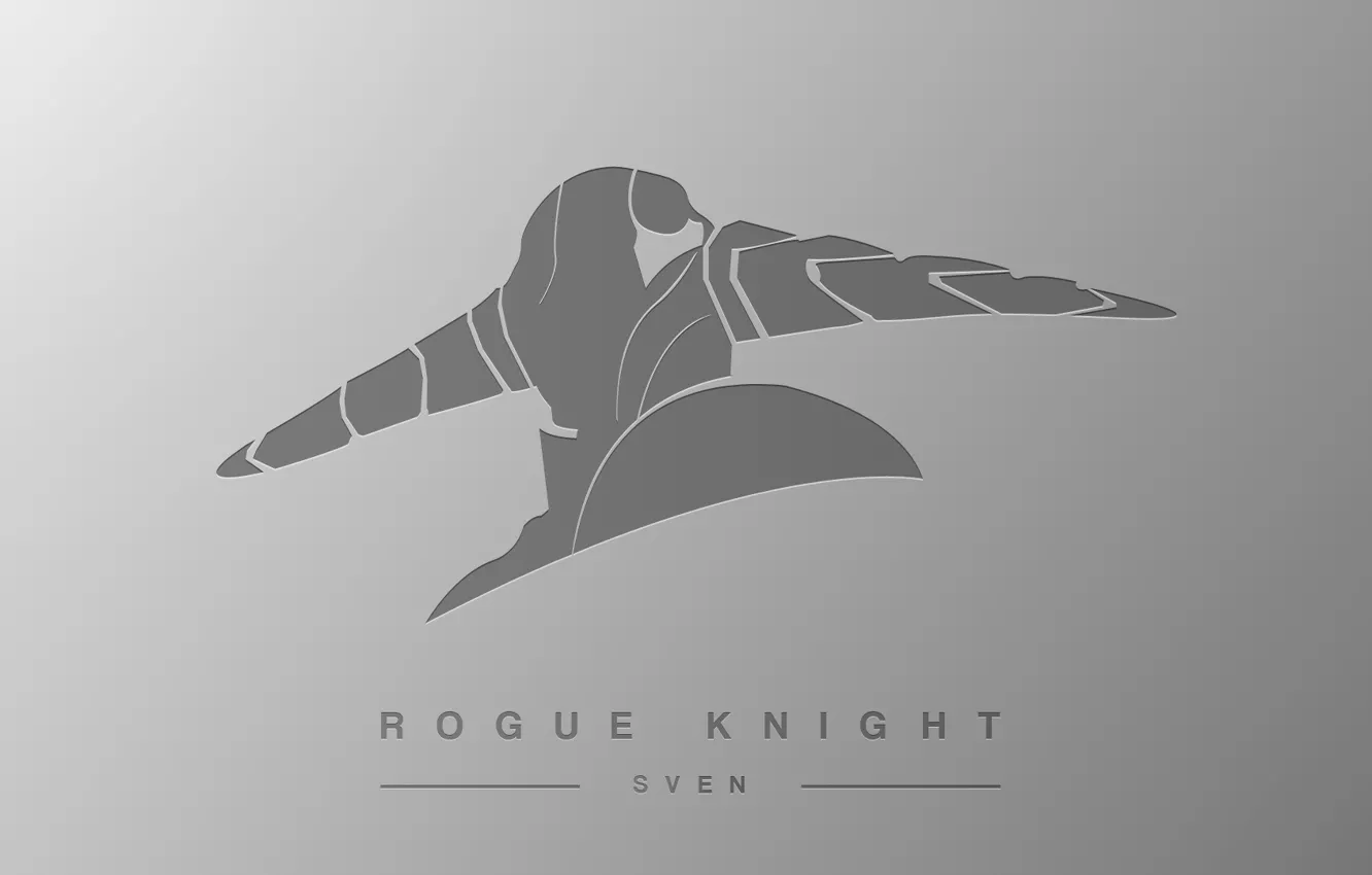 Photo wallpaper Valve, hero, strength, dota 2, Minimalism, Sven, Storm Hammer, Rogue Knight