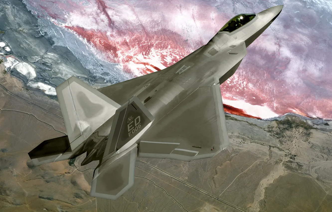 Photo wallpaper fighter, F22, Raptor