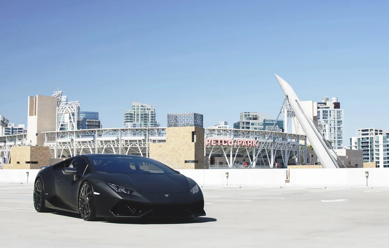 Photo wallpaper car, Lamborghini, supercar, black, auto, tuning, lambo, nice