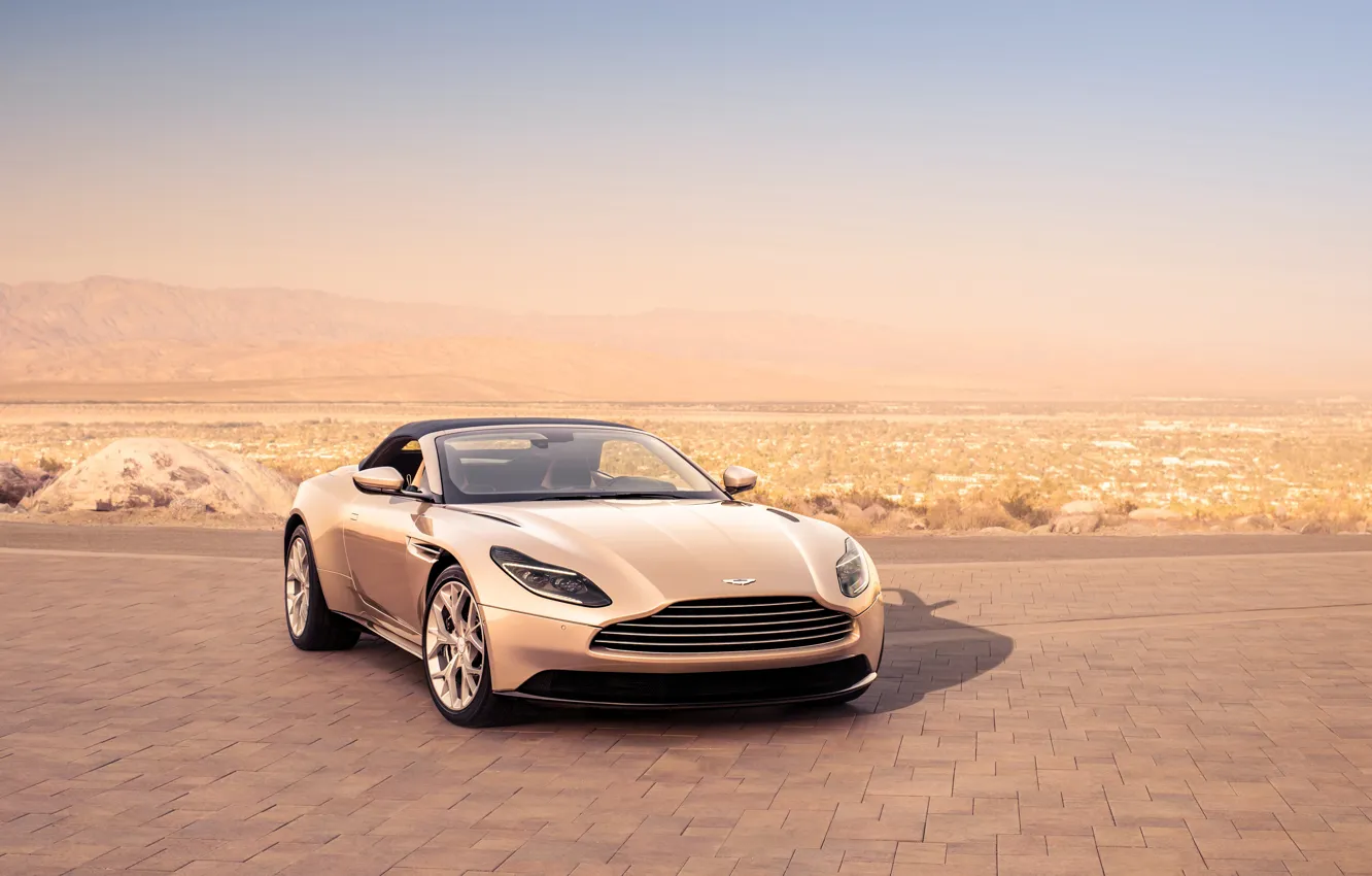 Photo wallpaper Aston Martin, front view, 2018, Volante, DB11