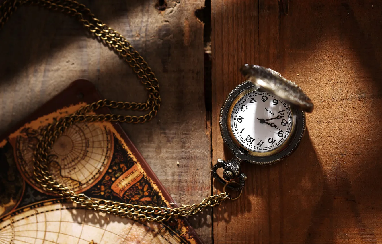 Photo wallpaper time, arrows, watch, dial, chain, suspension