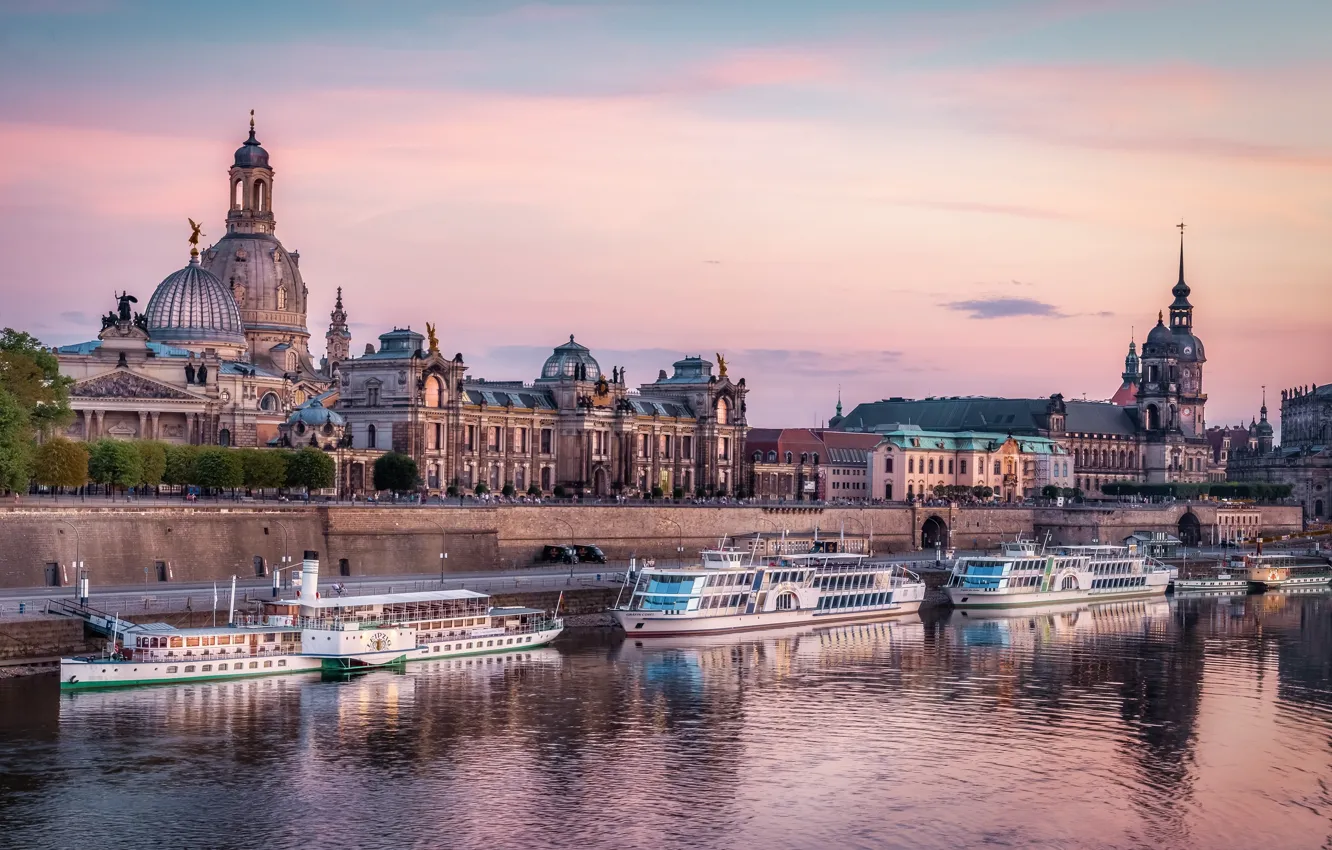 Photo wallpaper river, Germany, Dresden, Germany, Dresden