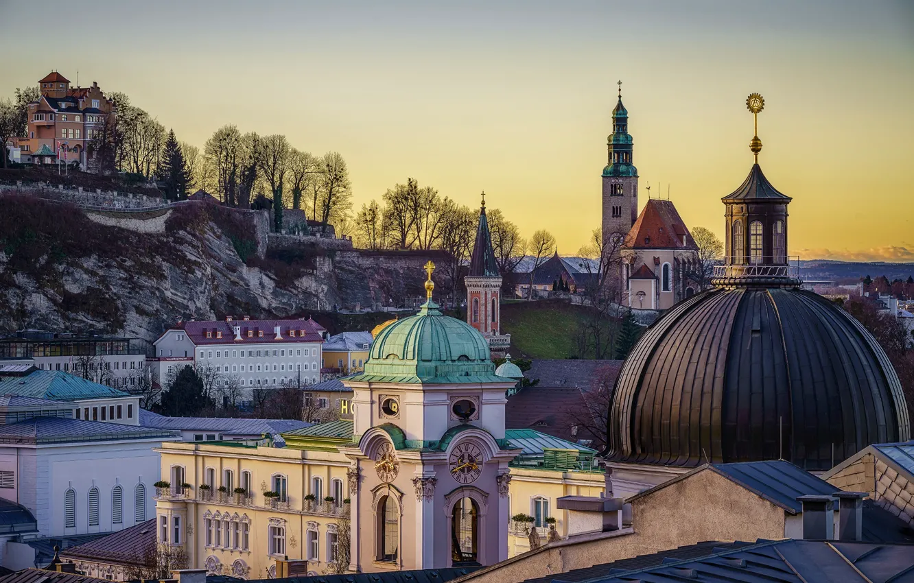 Photo wallpaper Austria, Church, architecture, Salzburg