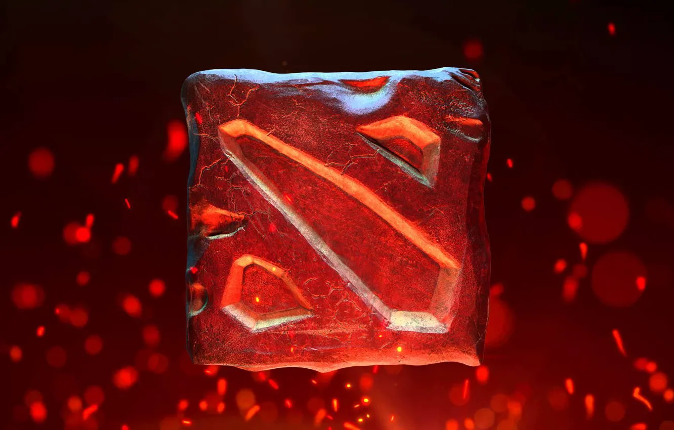 Photo wallpaper stones, background, logo, logo, dota, favorite, DotA, dota2