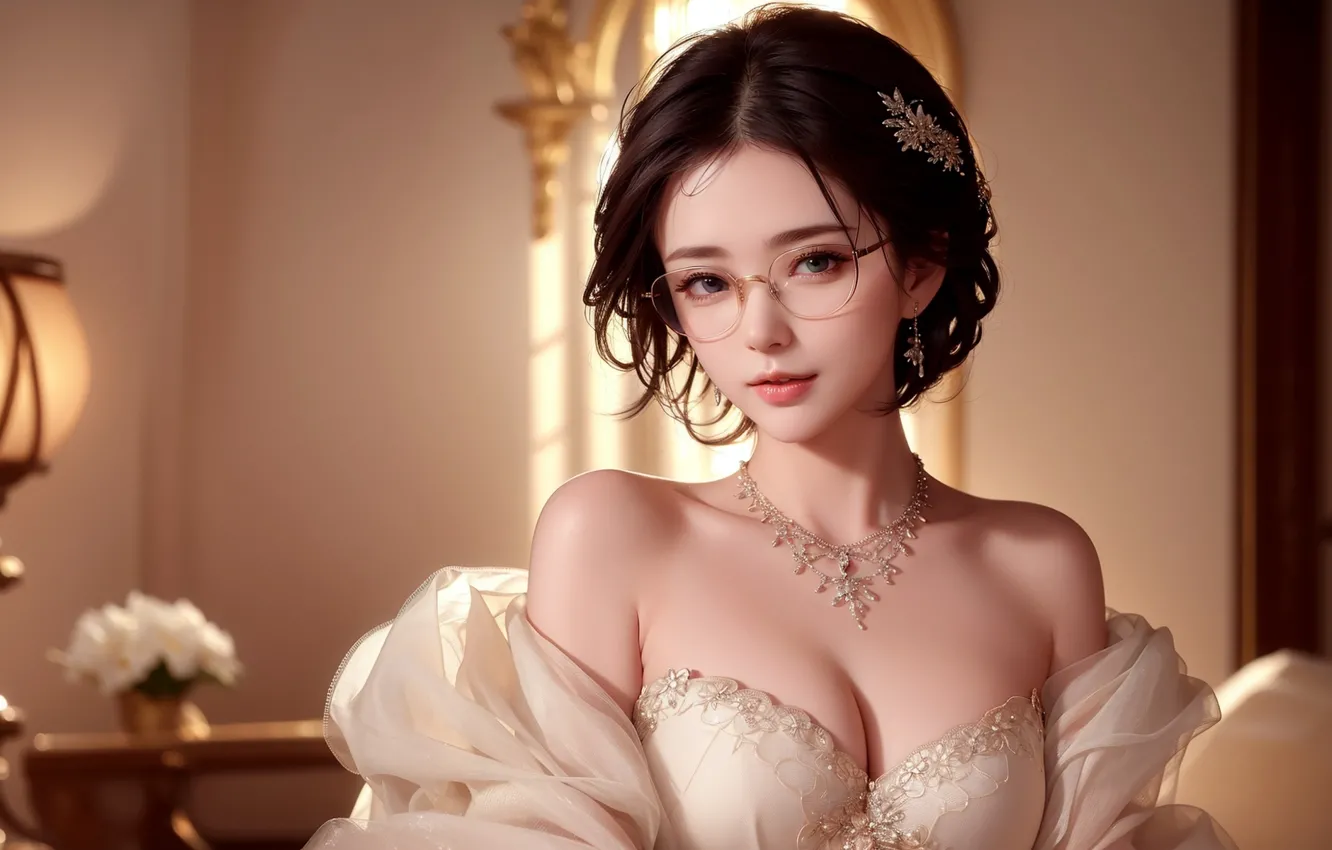 Photo wallpaper girl, beautiful, AI Art