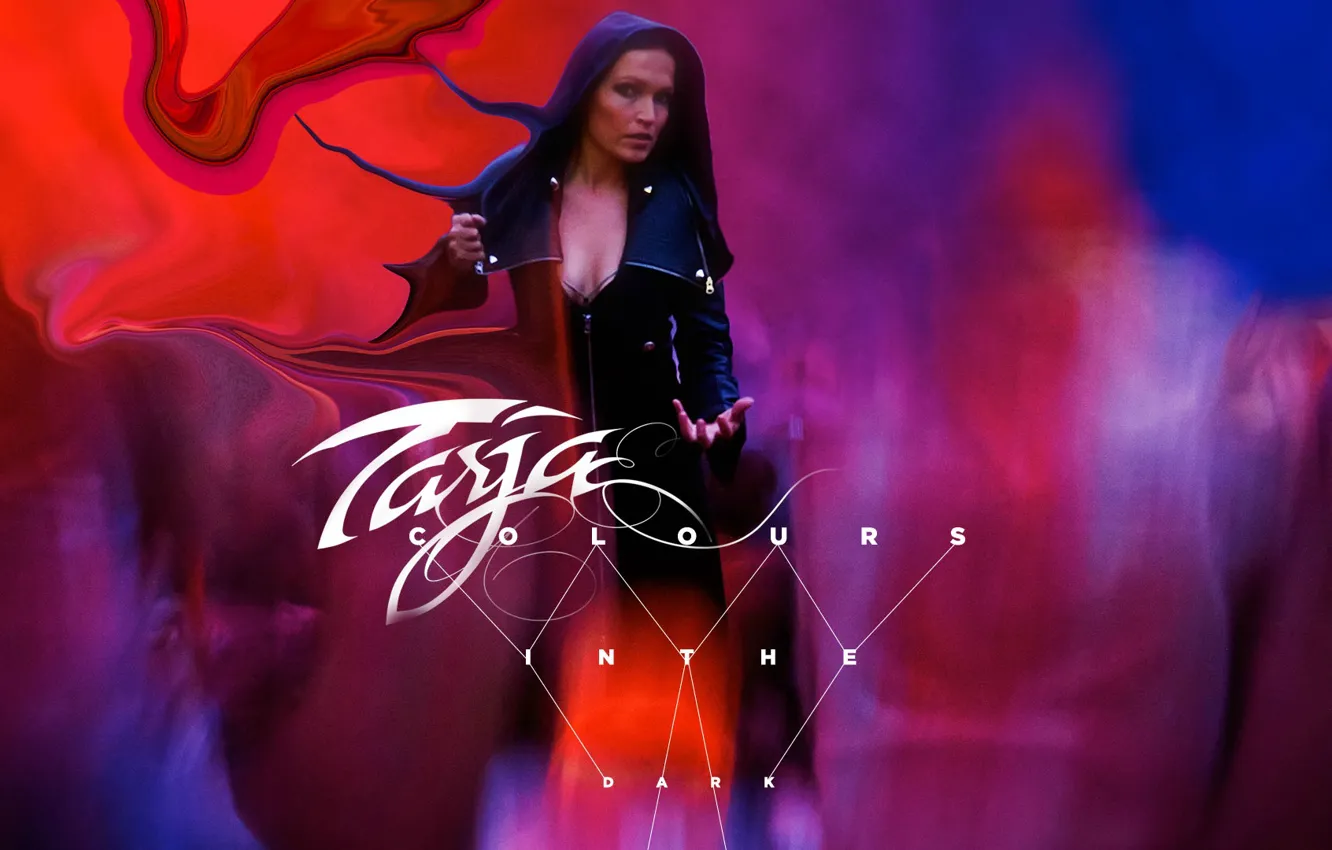 Photo wallpaper Tarja Turunen, colours in the dark, tarja