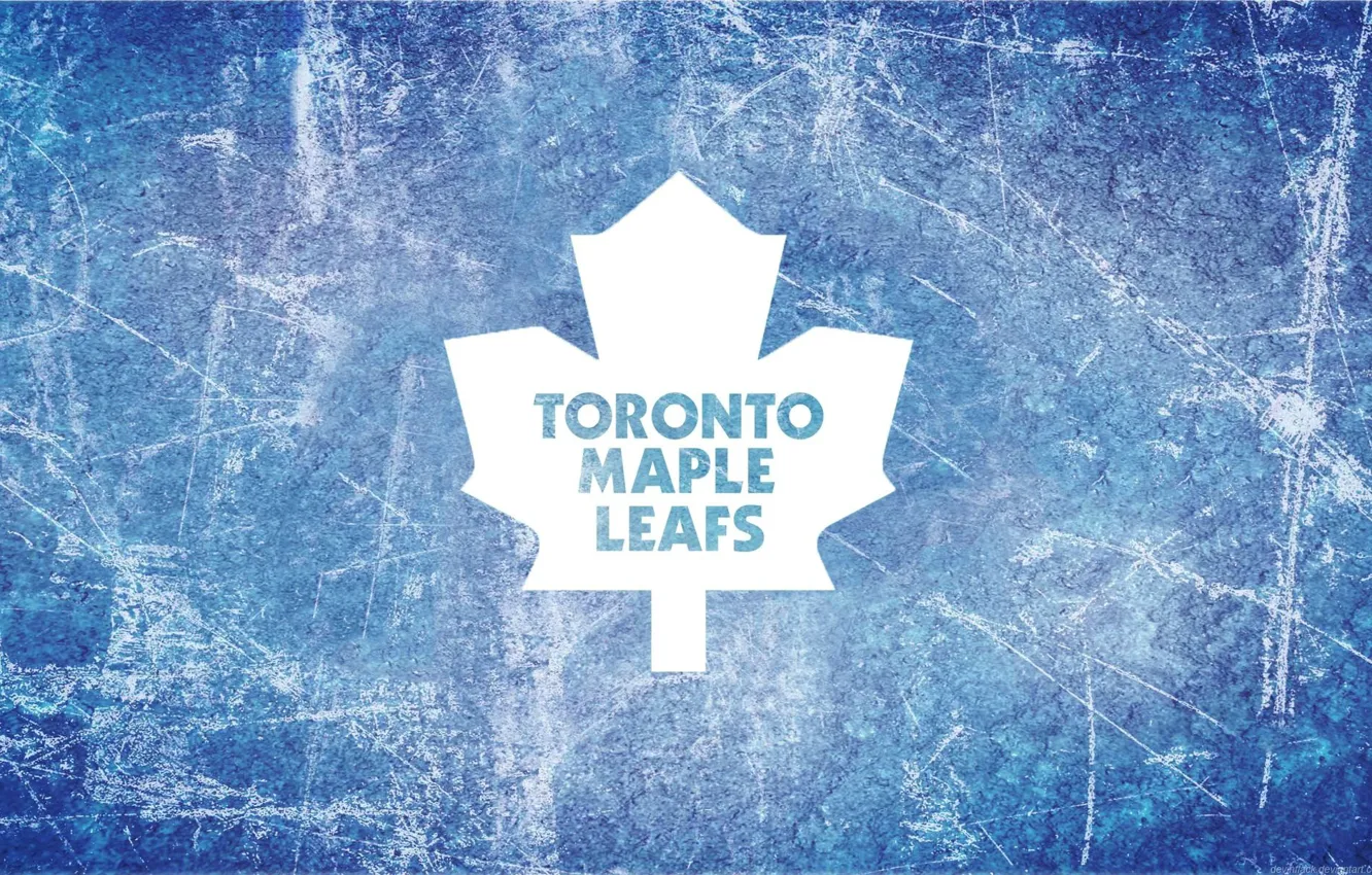 Photo wallpaper ice, emblem, Toronto, maple leaf, NHL, NHL, Toronto Maple Leafs, hockey team