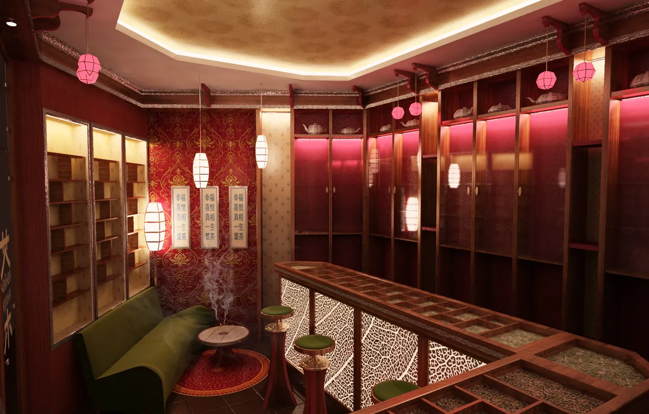 Photo wallpaper design, interior design