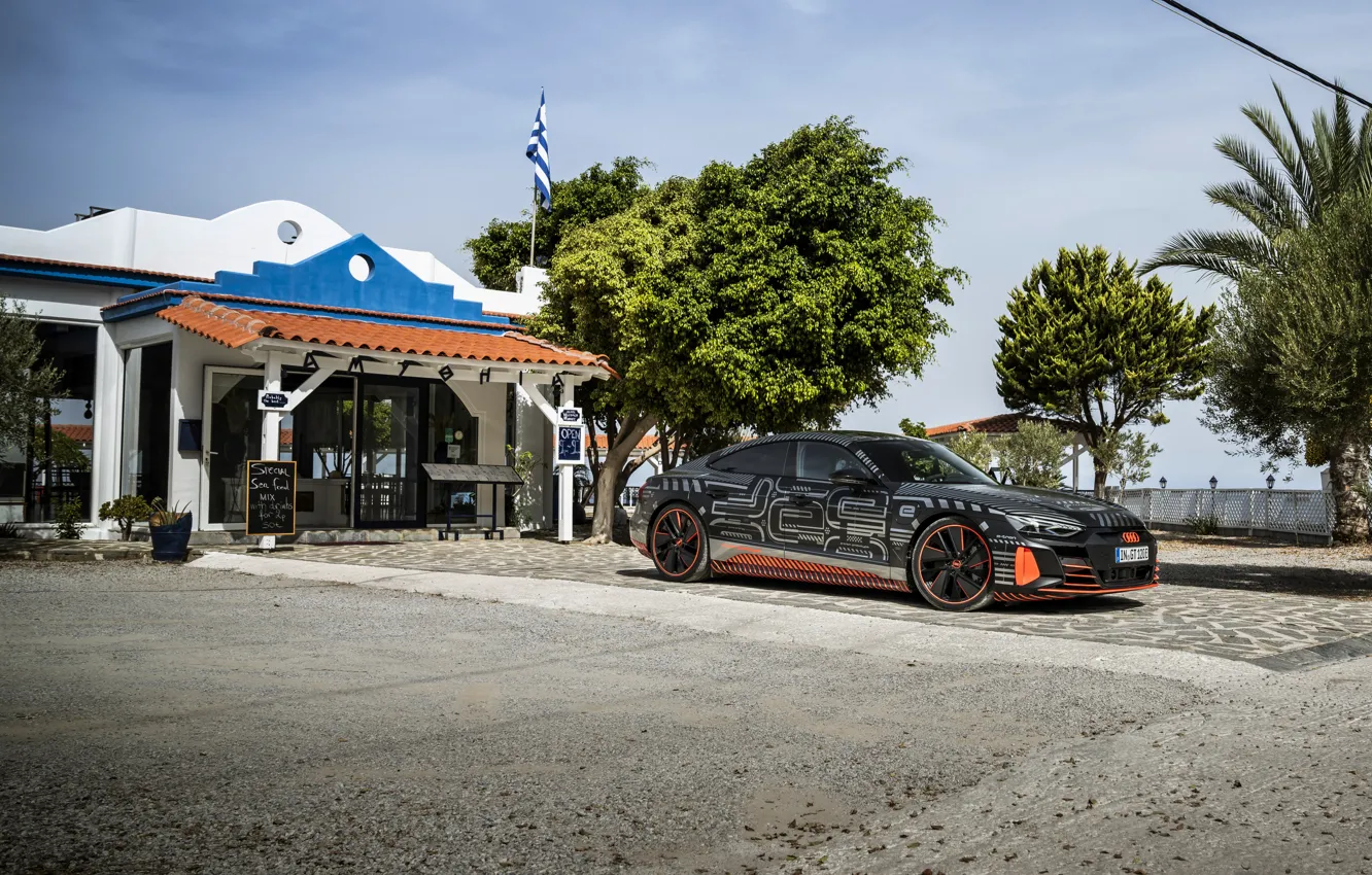 Photo wallpaper Audi, coupe, Parking, 2020, RS e-Tron GT Prototype