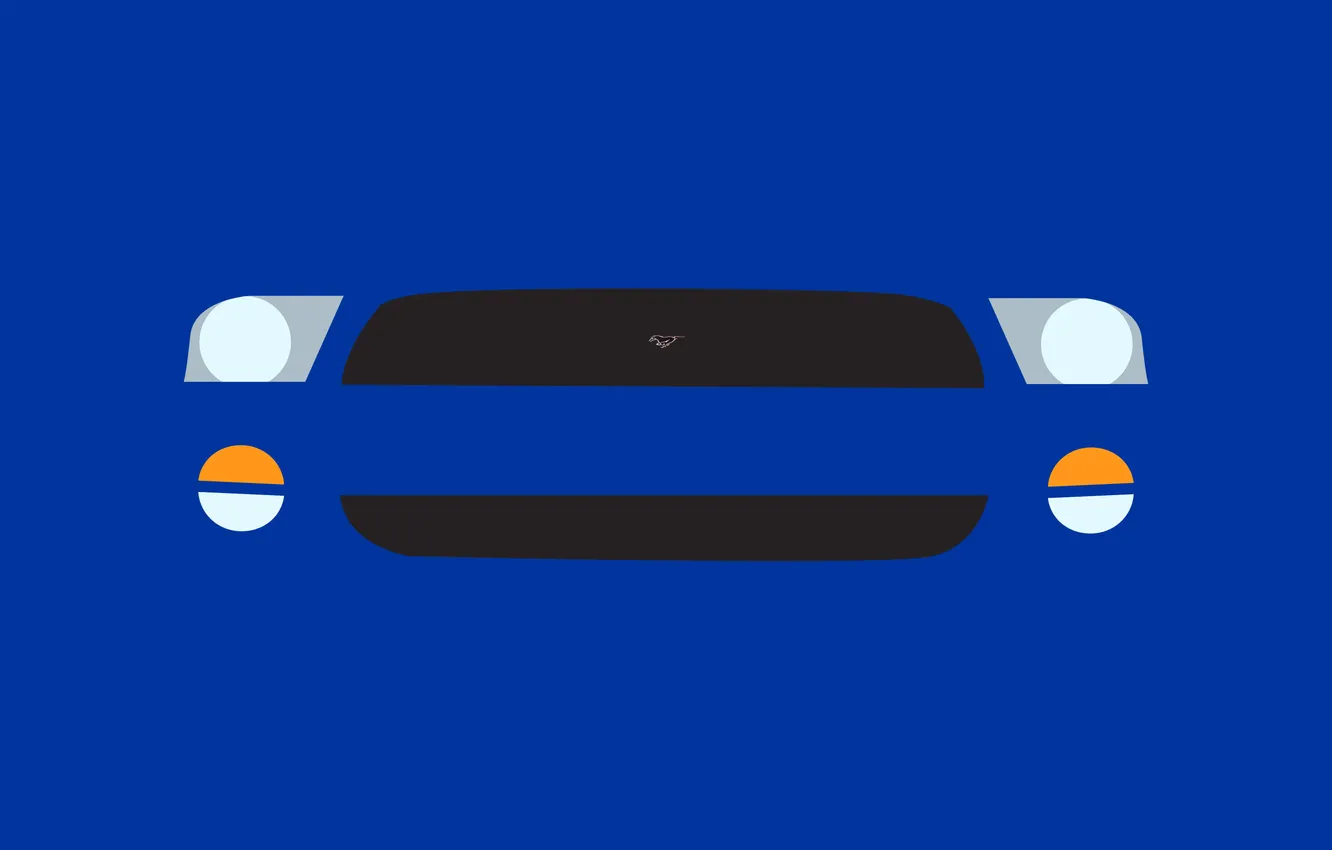 Photo wallpaper abstraction, lights, Mustang, car, Ford