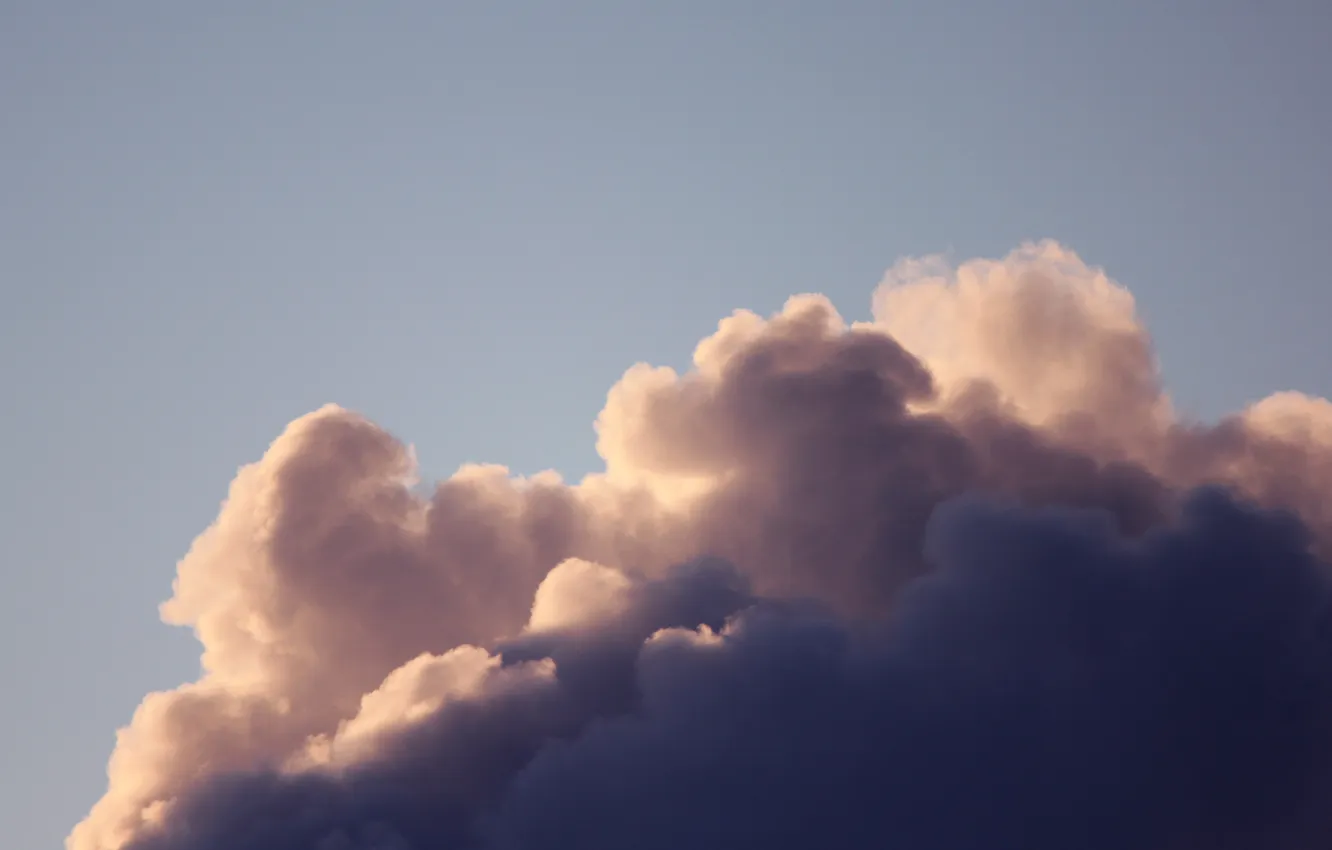 Photo wallpaper the sky, clouds, blue, clouds