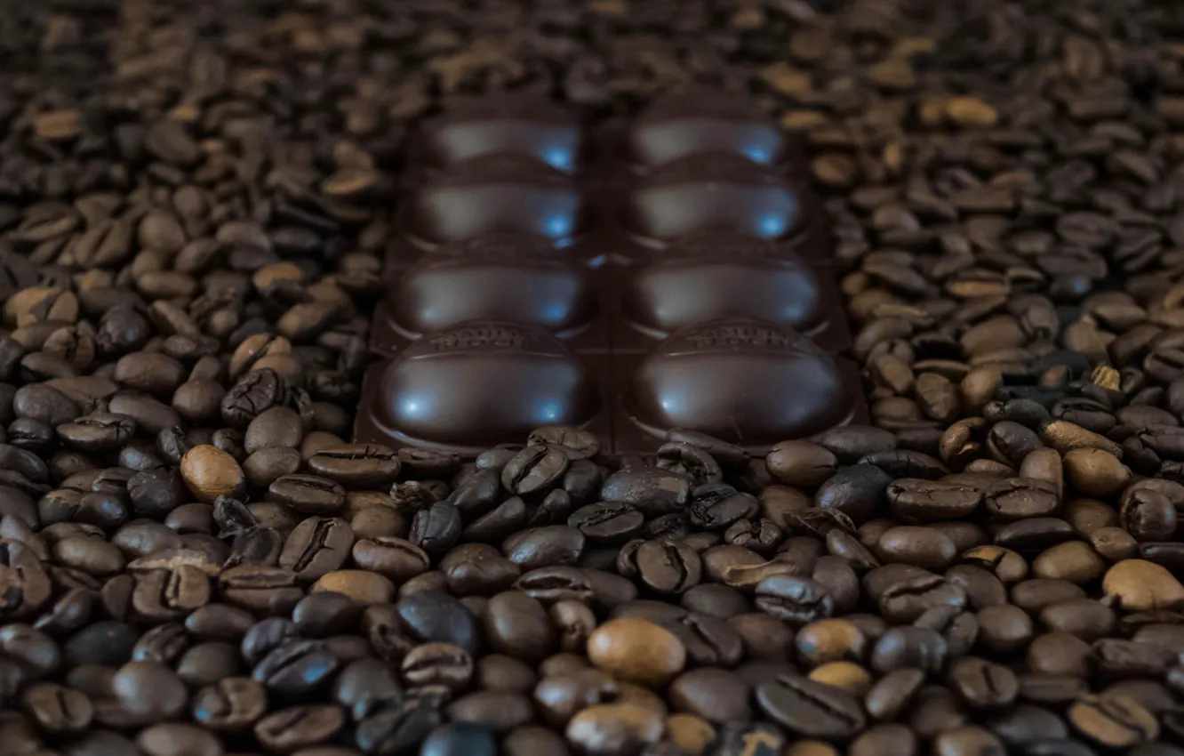Photo wallpaper coffee, chocolate, grain