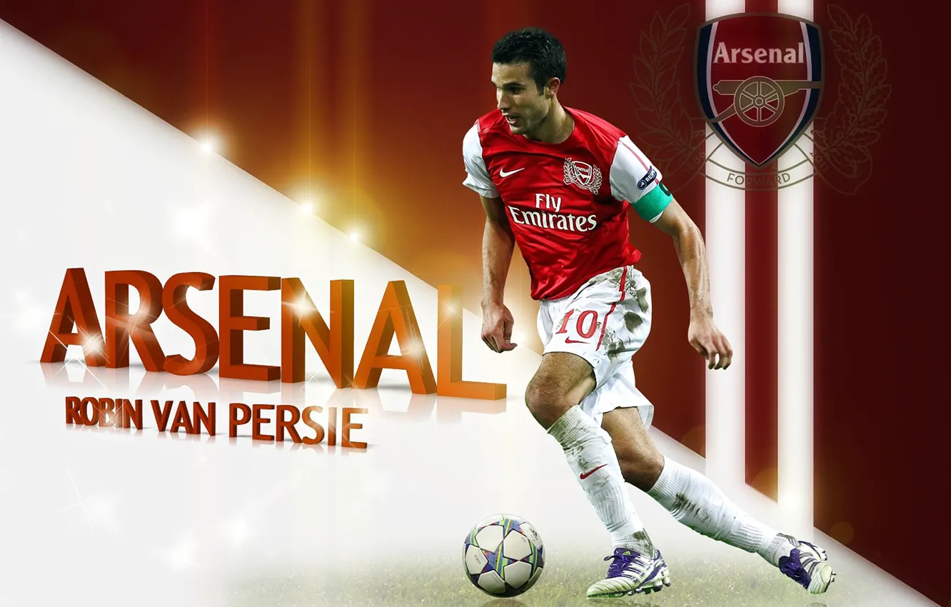 Photo wallpaper the ball, Arsenal, Arsenal, Robin van Persie, Robin van Persie