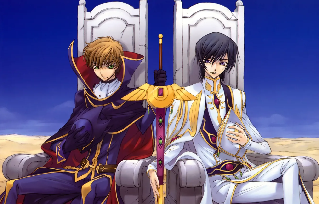 Photo wallpaper Code Geass, anime, Suzaku, Lelouch