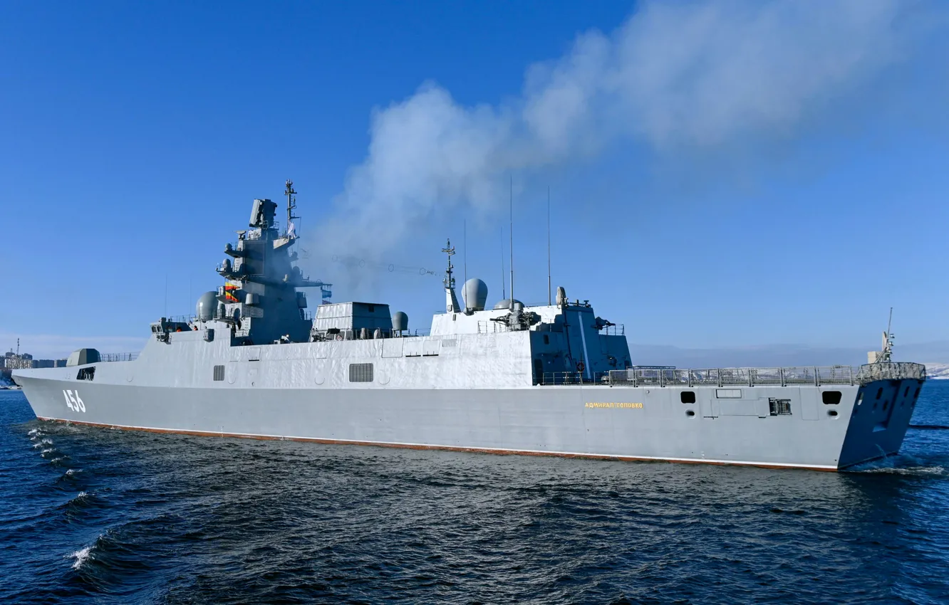 Photo wallpaper frigate, the project 22350, Admiral Golovko