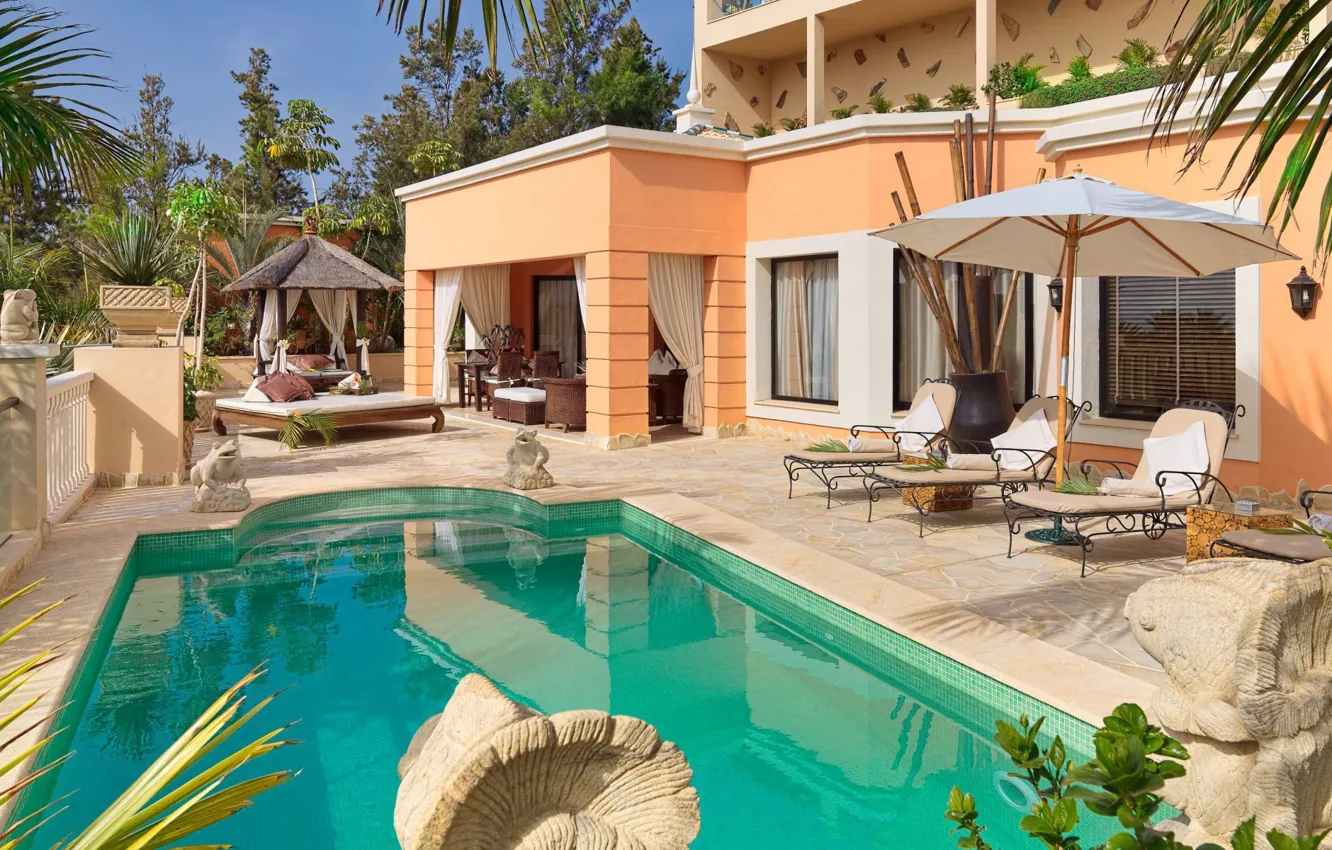 Photo wallpaper Villa, pool, architecture, Spain, terrace, Tenerife, Royal Garden Villas & Spa