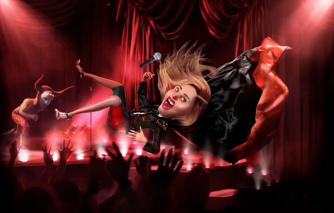 Photo wallpaper humor, hands, concert, microphone, singer, Creek, singer, Sooner or later, everyone falls