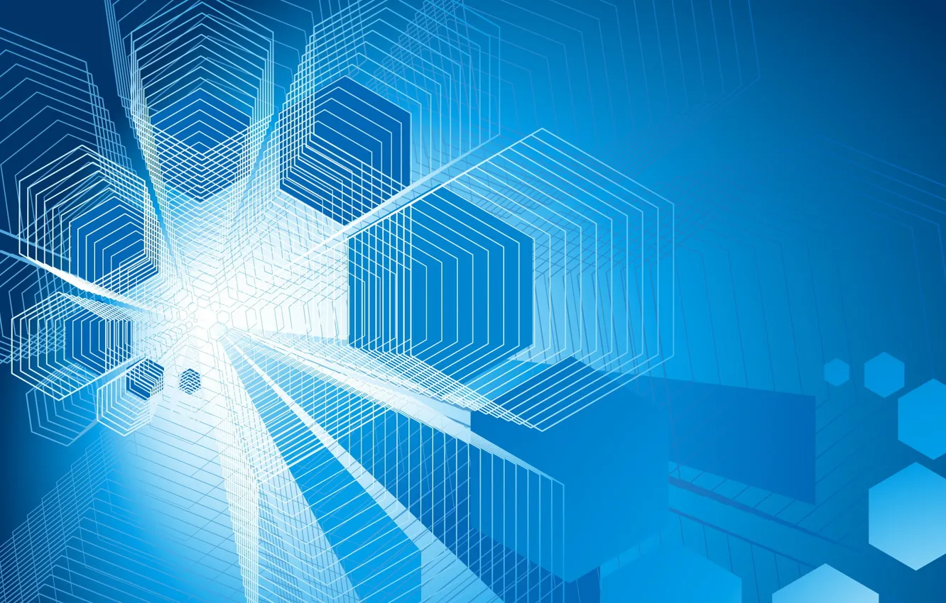 Photo wallpaper abstraction, figure, hexagons