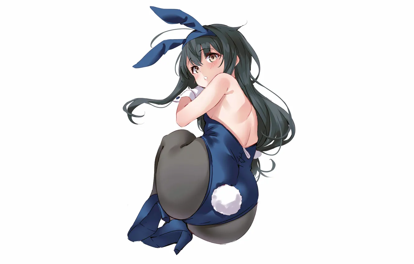 Photo wallpaper girl, sexy, ass, long hair, anime, beautiful, pretty, butt