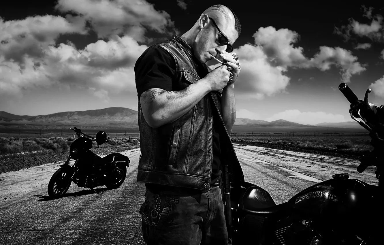 Photo wallpaper motorcycle, the series, biker, Sons of Anarchy, Theo Rossi, FS Rossi