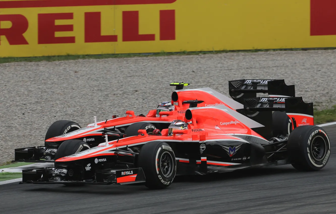 Photo wallpaper Formula 1, MaRussia, Jules Bianchi, MR02, Max Chilton