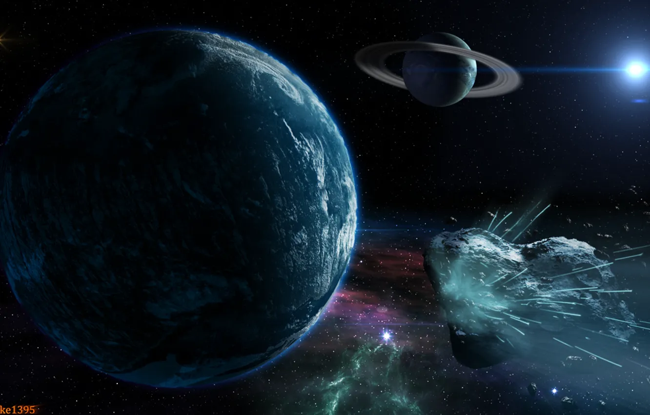Photo wallpaper the explosion, meteor, asteroid, meteorite, Kamet