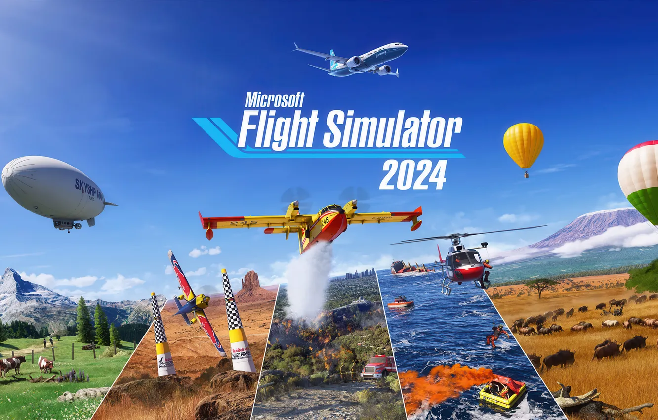 Photo wallpaper games, Video Game, Game Art, microsoft flight simulator, 2024