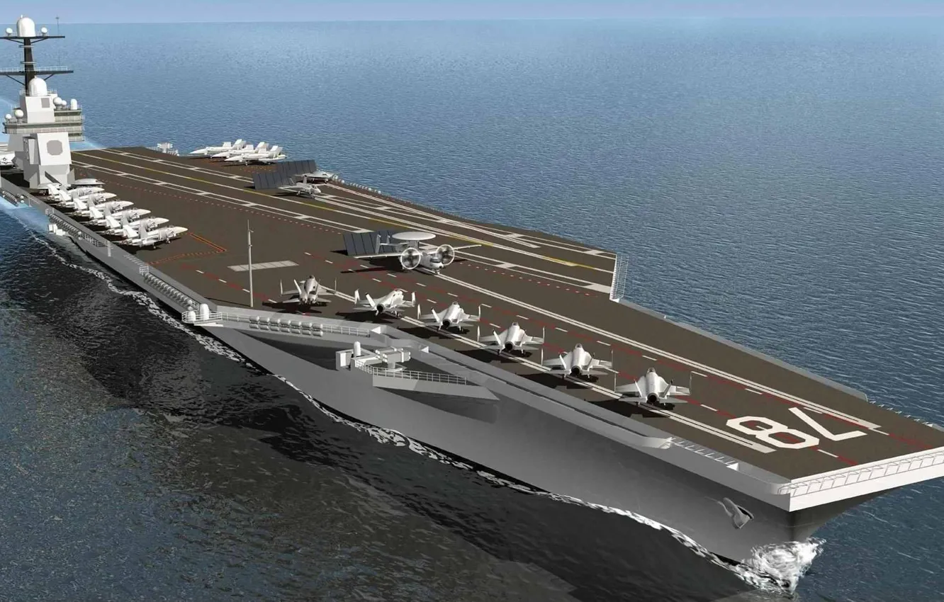 Photo wallpaper the carrier, the plane, Navy