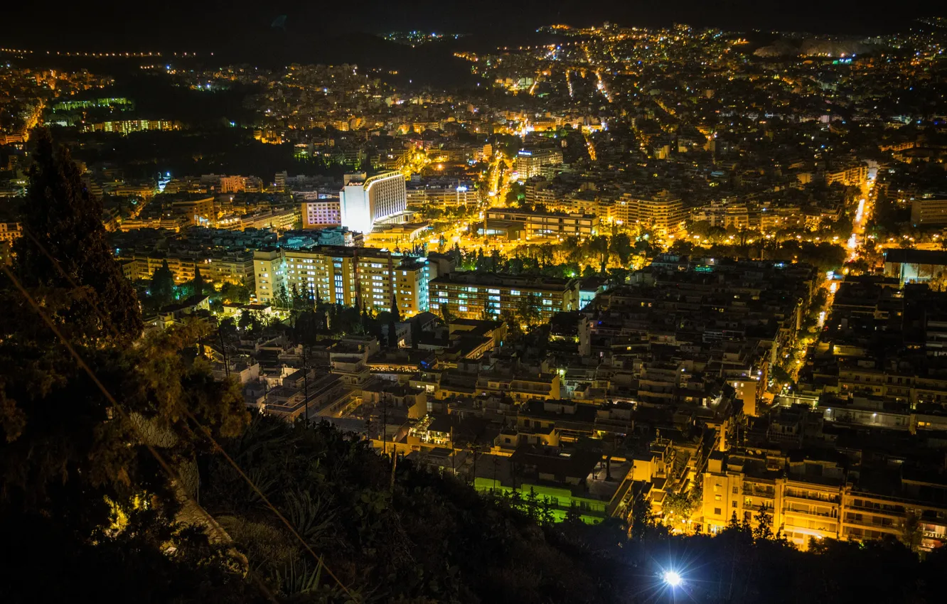 Photo wallpaper night, Greece, night, Greece, Athens, Athens