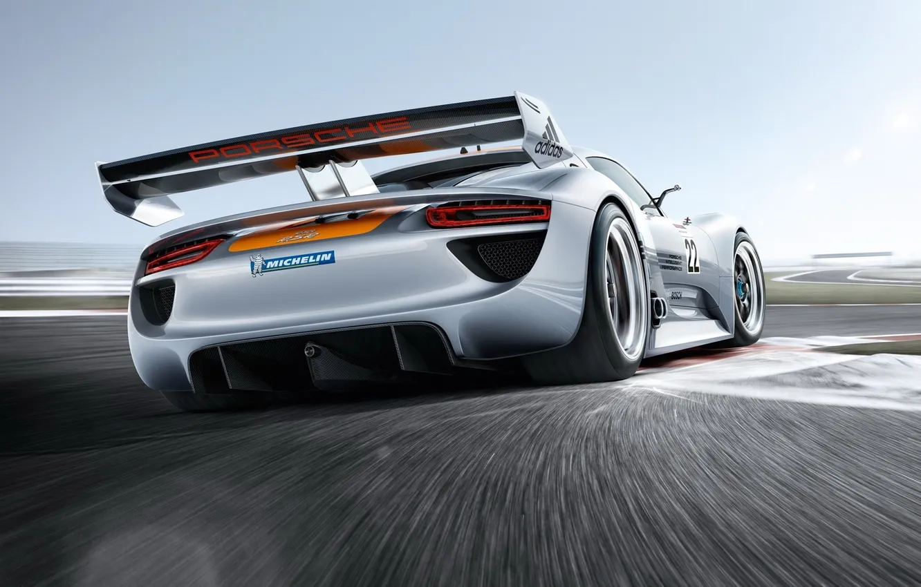 Photo wallpaper Concept, the sky, Porsche, 918, racing track, RSR