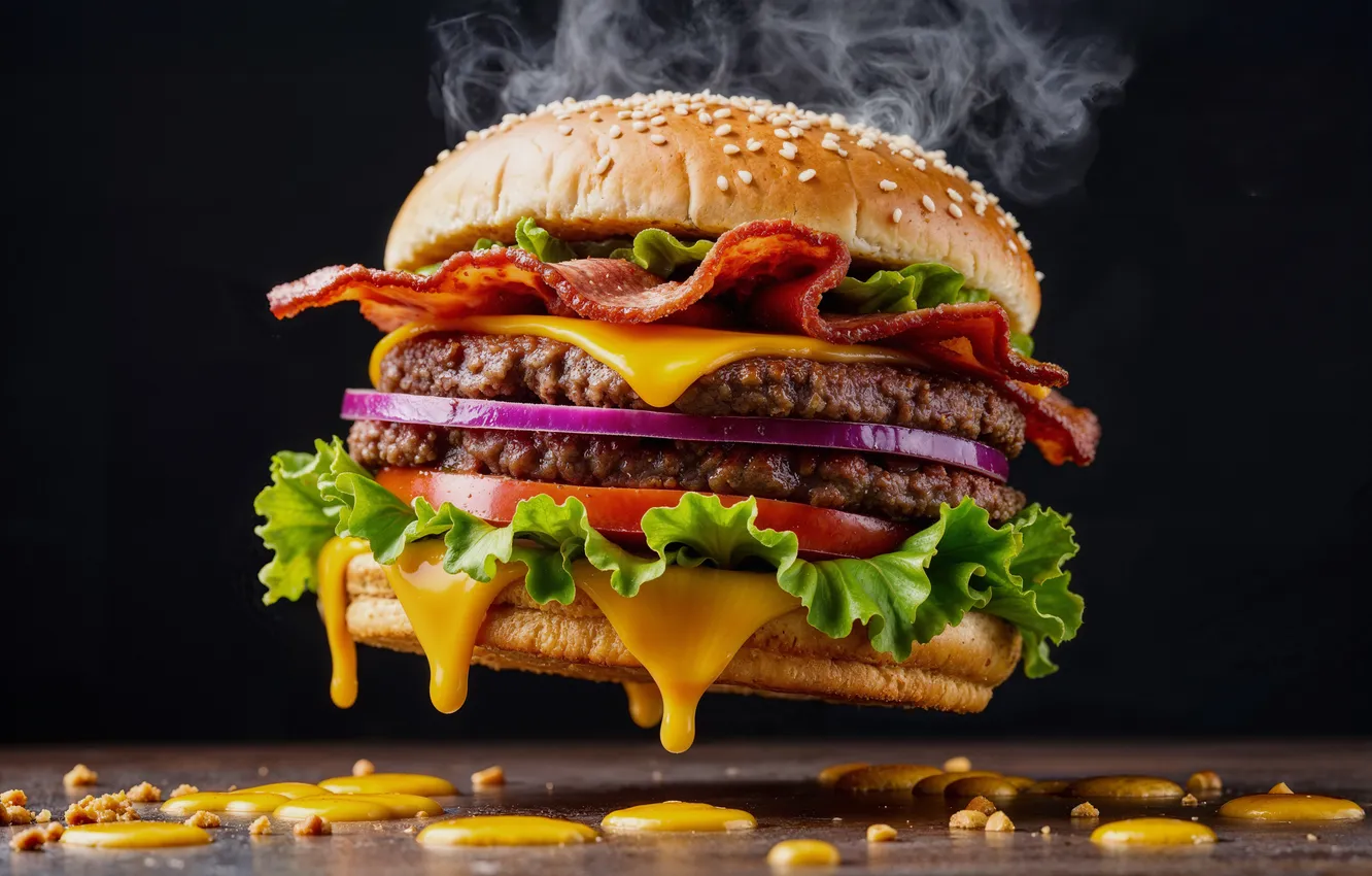 Photo wallpaper close-up, food, grill