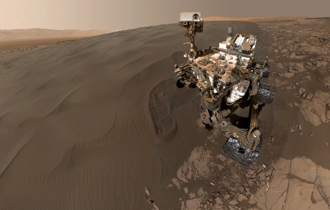 Photo wallpaper planet, Mars, NASA, the Rover, Curiosity, Mars science laboratory