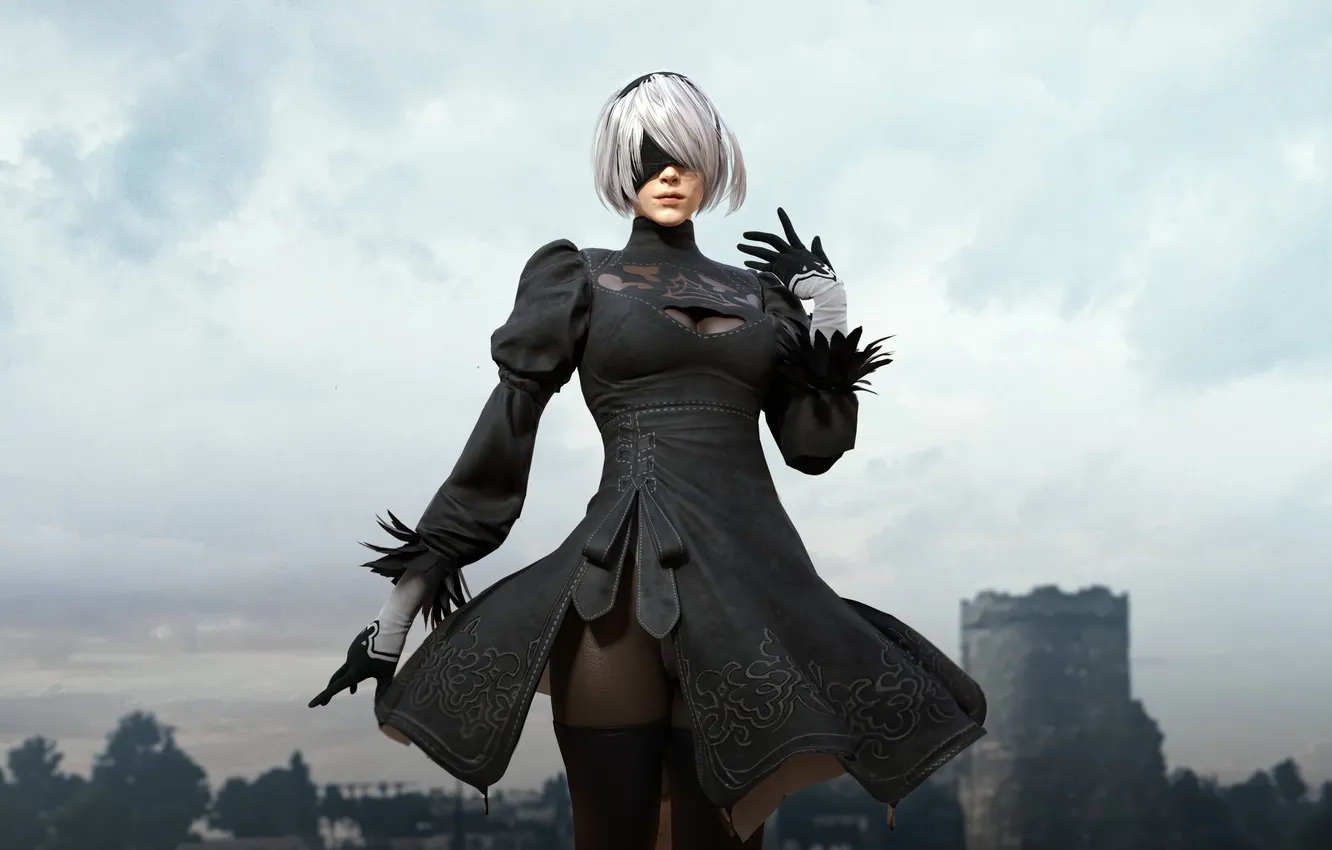 Photo wallpaper nier, Automata, x-pubg