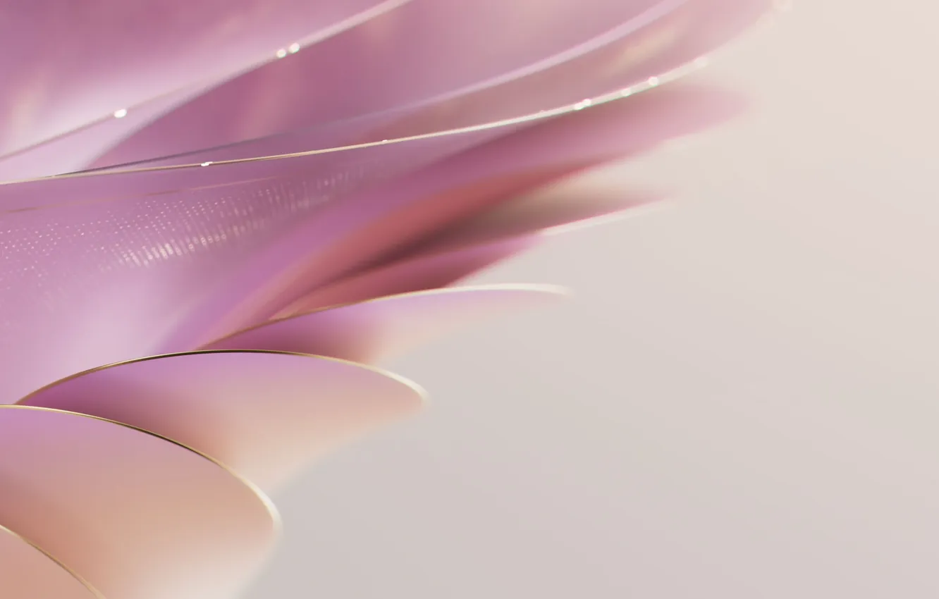 Photo wallpaper wave, abstract, waves, pink, pink, abstract