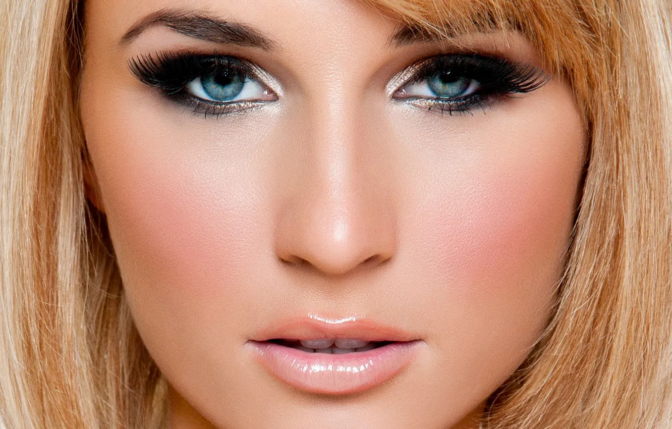 Photo wallpaper eyes, look, face, blonde