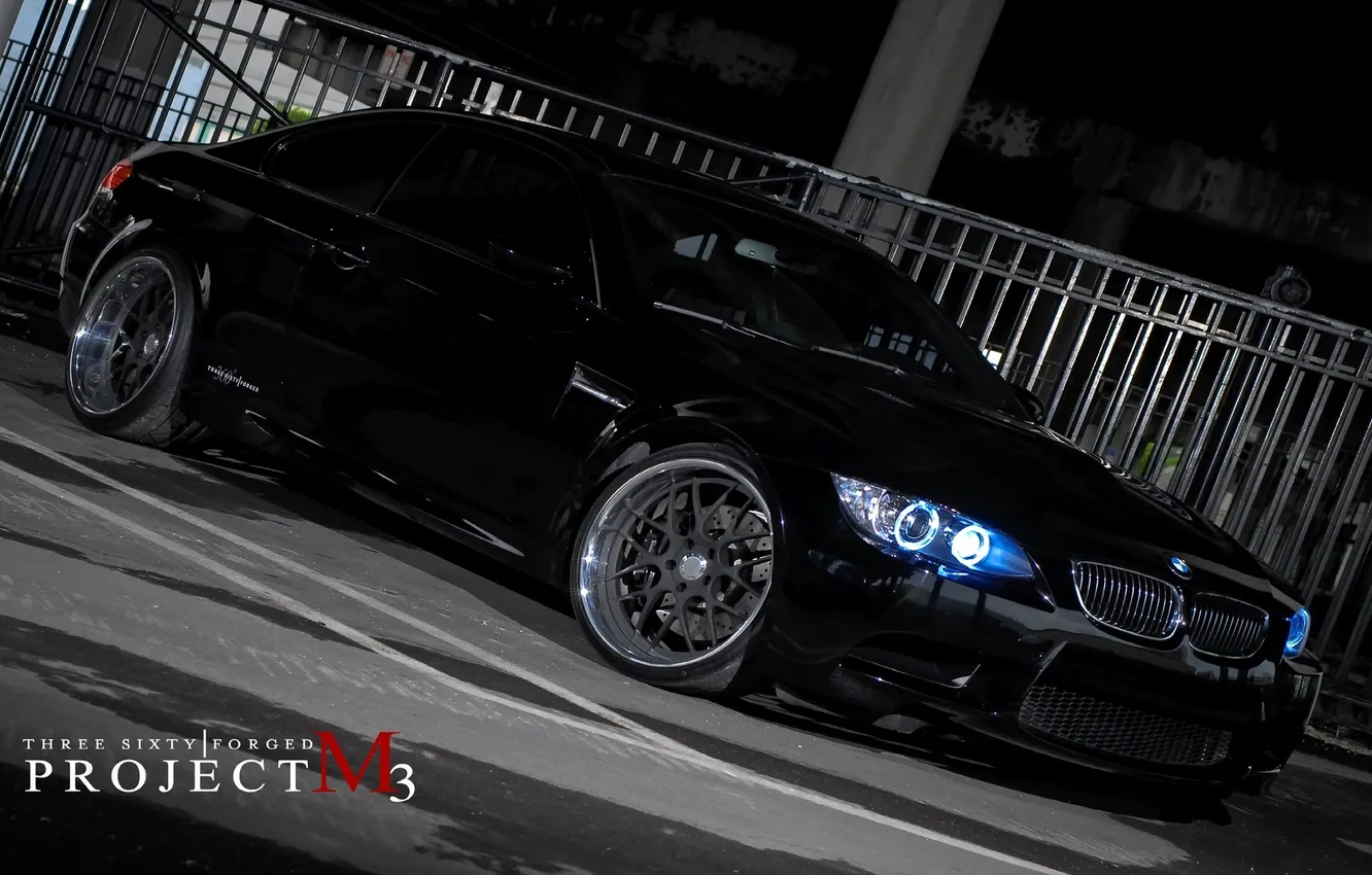 Photo wallpaper black, BMW, BMW, black, 360 three sixty forged, Project