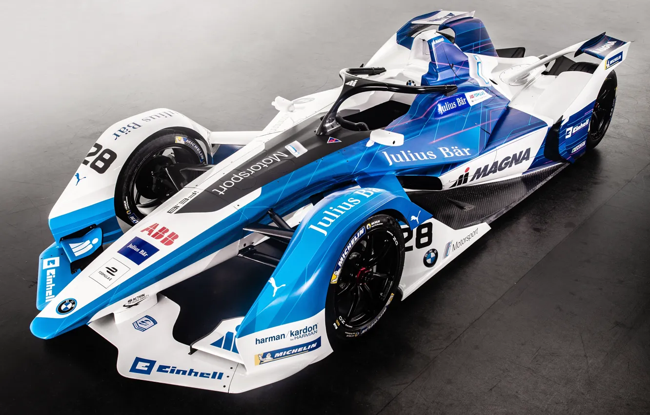 Photo wallpaper 2018, Formula E, Electric Race Car, BMW iFE.18