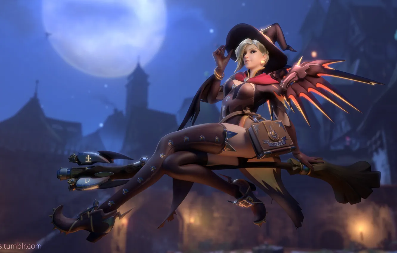 Photo wallpaper girl, the game, witch, Helloween