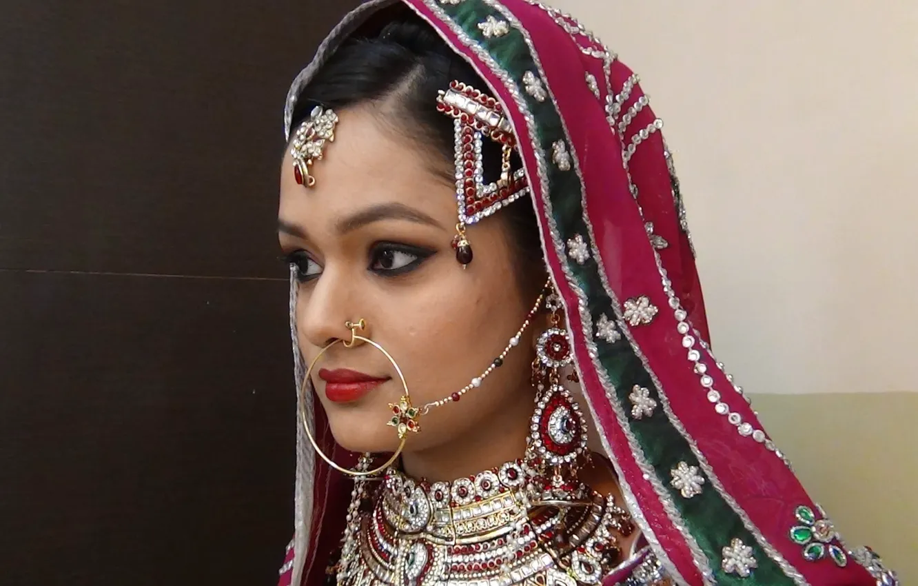 Photo wallpaper girl, decoration, East, wedding makeup, muslim bridal makeup