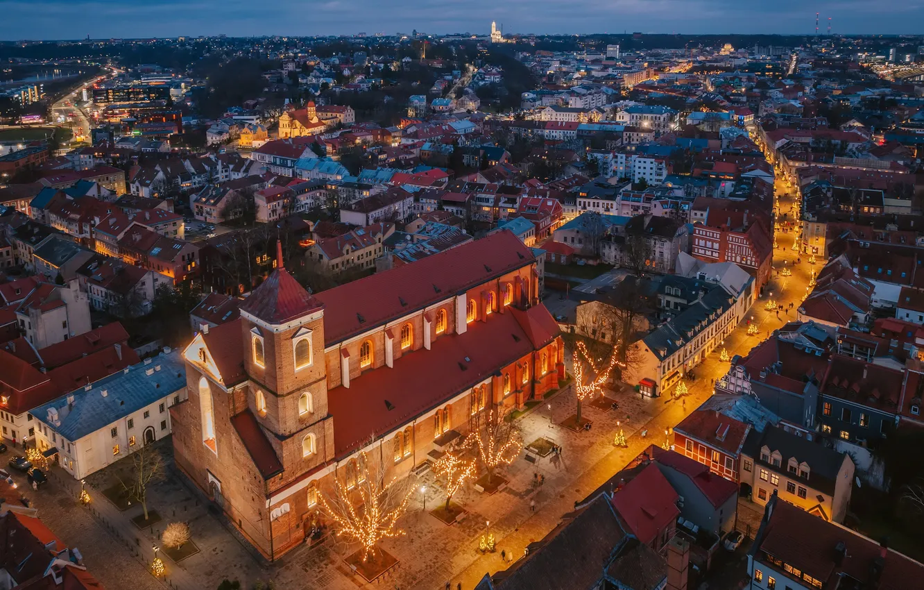 Photo wallpaper Lithuania, Kaunas, The old town