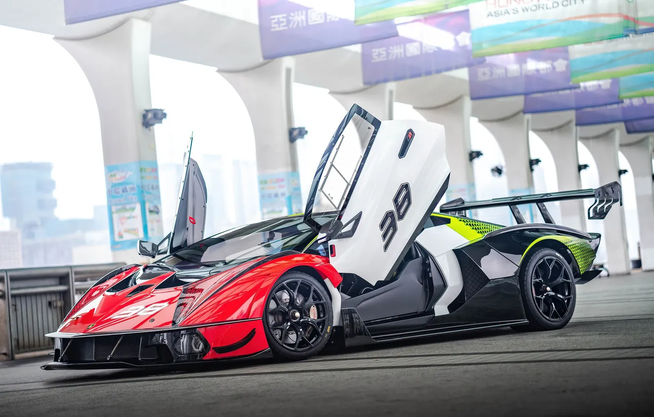 Photo wallpaper Lamborghini, door, Lamborghini Essenza SC V12