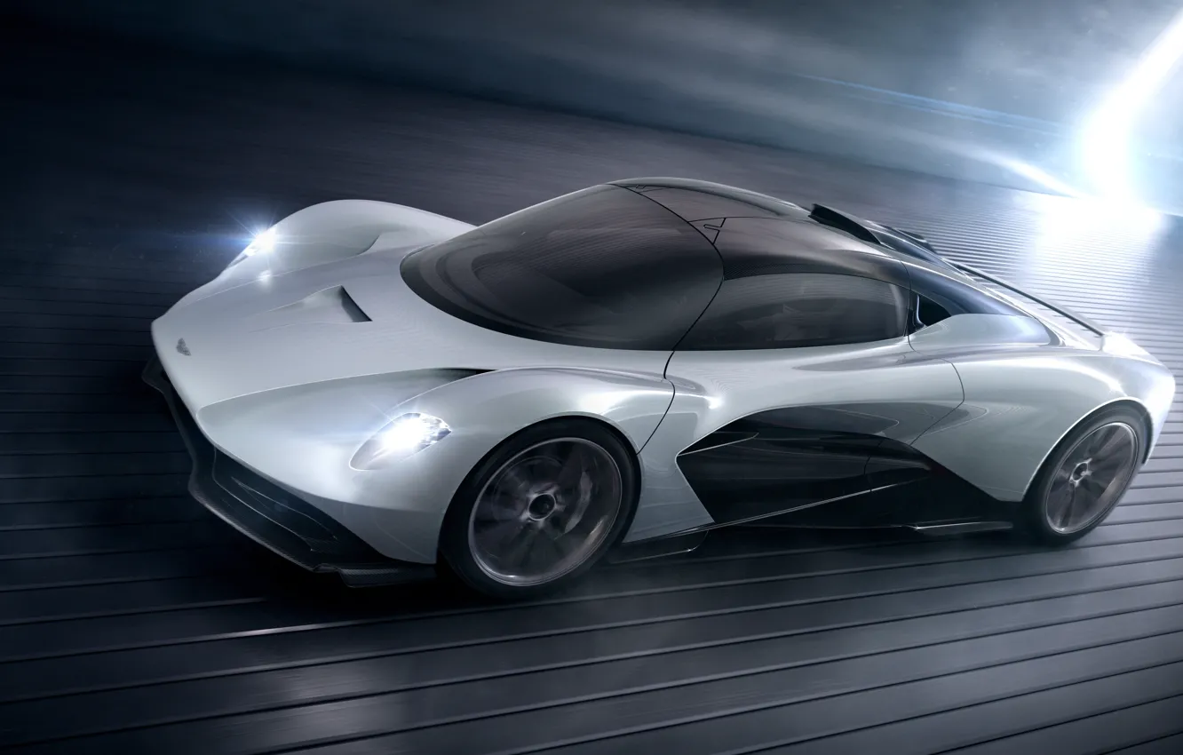 Photo wallpaper machine, movement, Aston Martin, lights, concept, drives, Valhalla, AM-RB 003